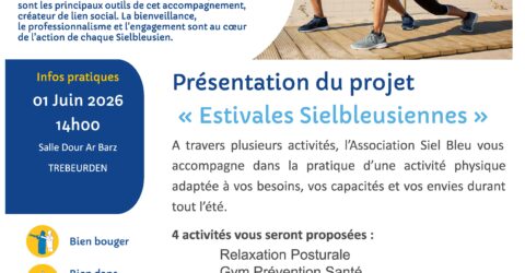 affiche présentant la conférence Siel Bleu à destination des séniors pour leur proposer des activités adaptées.